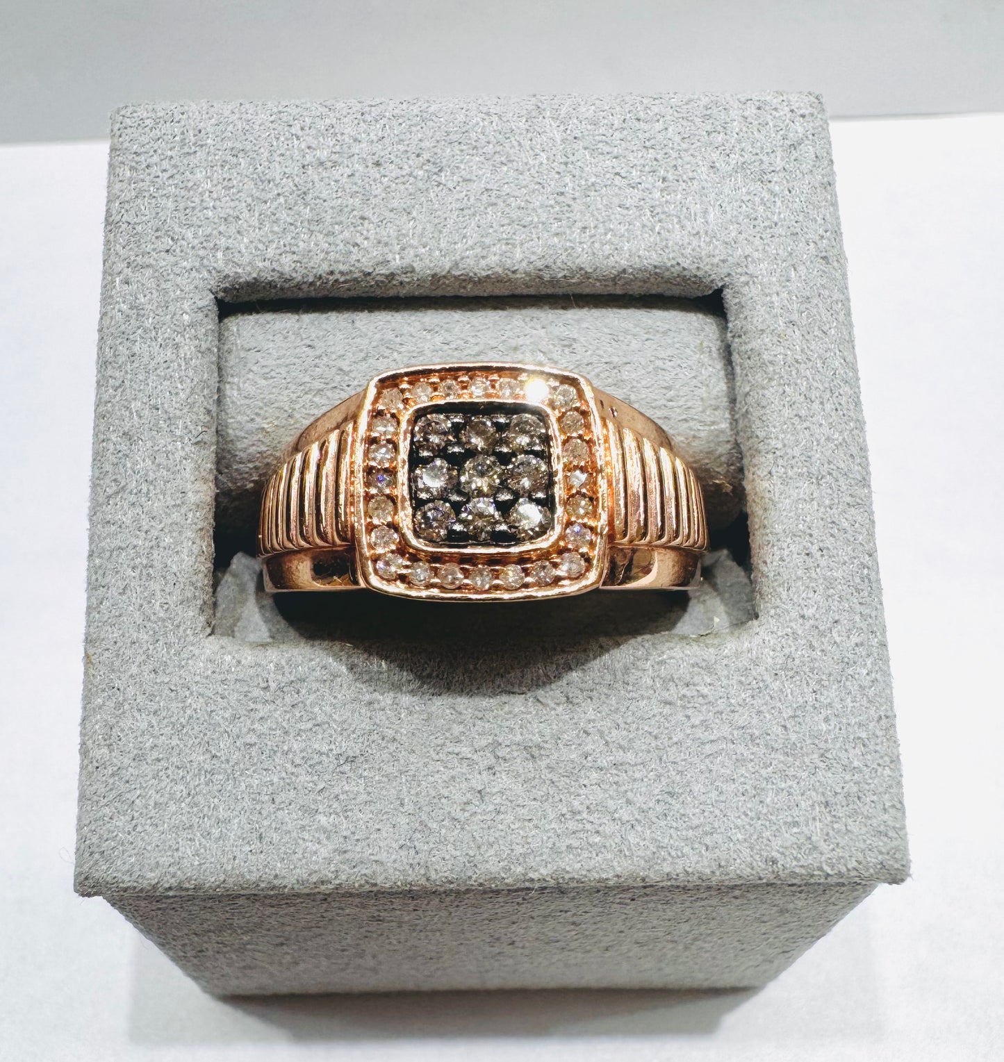 10K ROSE GOLD MEN’S NATURAL DIAMOND RING 0.40CT, SIZE: 10.5