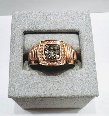 10K ROSE GOLD MEN’S NATURAL DIAMOND RING 0.40CT, SIZE: 10.5
