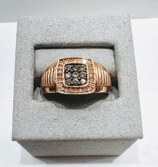 10K ROSE GOLD MEN’S NATURAL DIAMOND RING 0.40CT, SIZE: 10.5