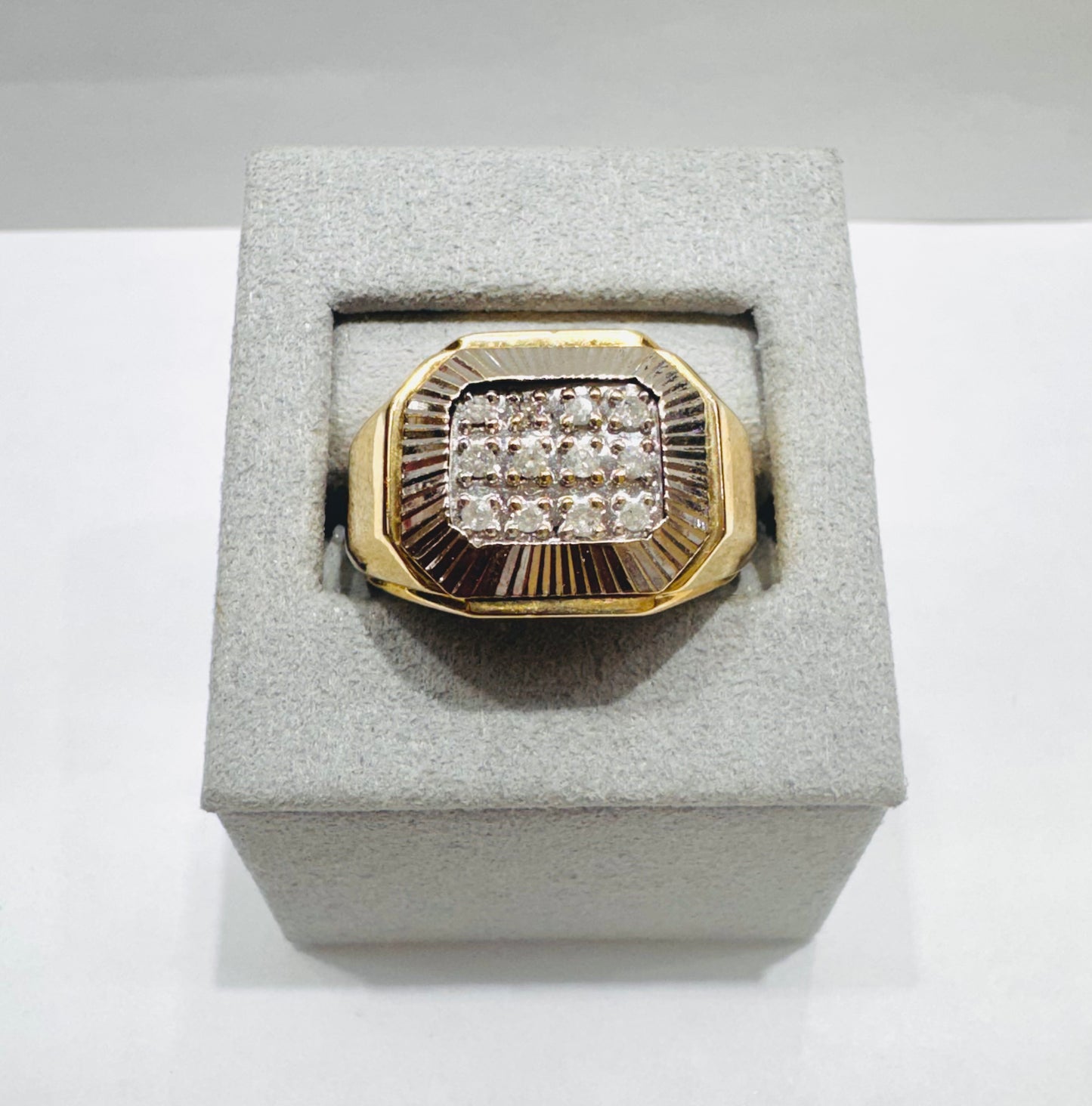 10K GOLD MEN’S NATURAL DIAMOND RING 0.50CT, SIZE: 11