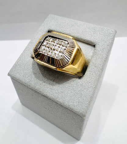 10K GOLD MEN’S NATURAL DIAMOND RING 0.50CT, SIZE: 11