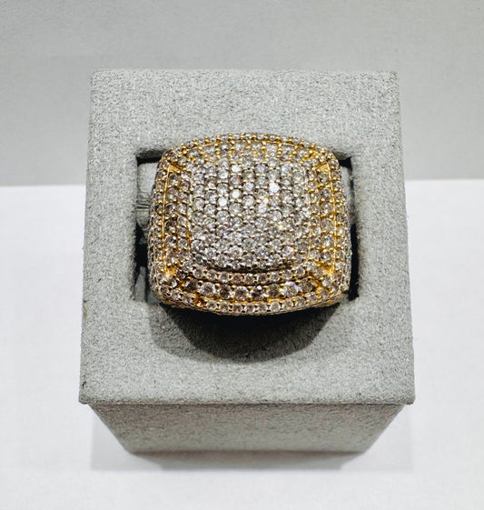10K GOLD MEN’S NATURAL DIAMOND RING 3.CT, SIZE: 7.5