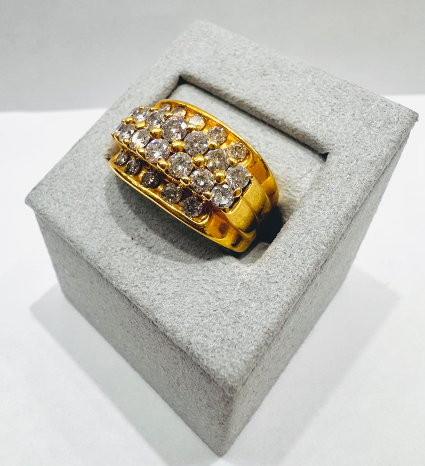 10K GOLD MEN’S NATURAL DIAMOND RING 2.CT, SIZE: 6.5