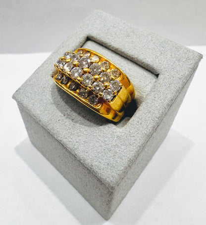 10K GOLD MEN’S NATURAL DIAMOND RING 2.CT, SIZE: 6.5