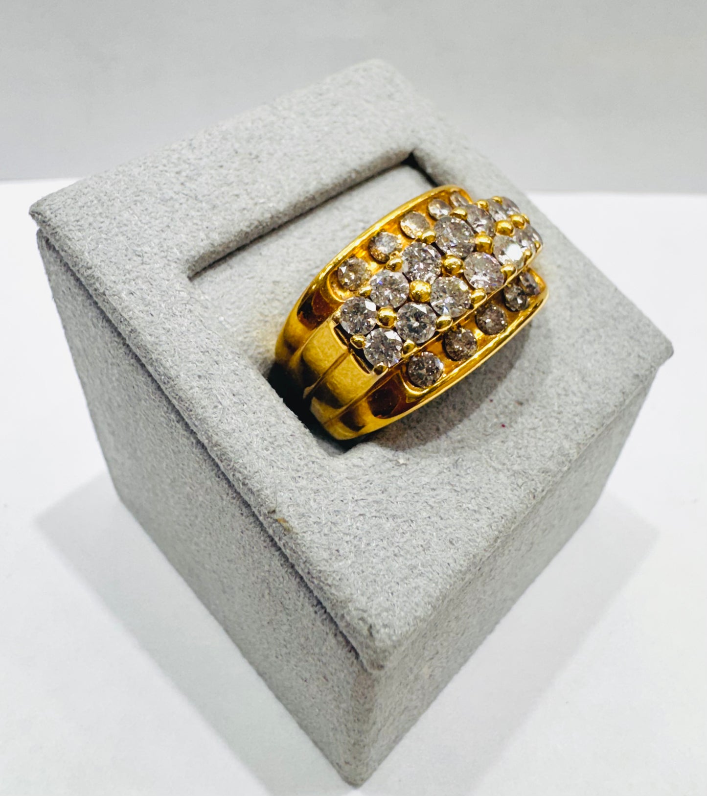 10K GOLD MEN’S NATURAL DIAMOND RING 2.CT, SIZE: 6.5