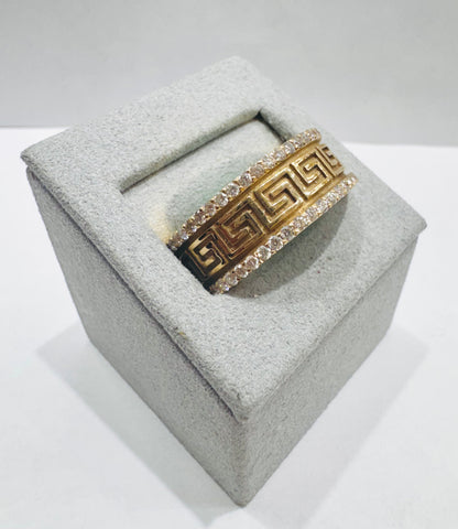 14K GOLD MEN’S NATURAL DIAMOND VERSACE DESIGN RING 1.92CT, SIZE: 10.5