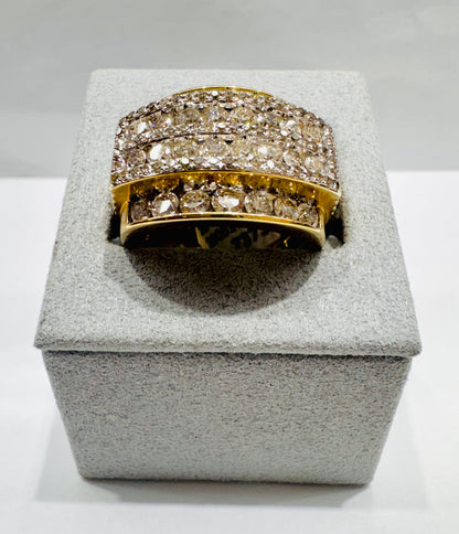 10K GOLD MEN’S NATURAL DIAMOND RING 3.00CT, SIZE: 10