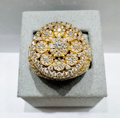 10K GOLD MEN’S NATURAL DIAMOND RING 5.75CT, SIZE: 10