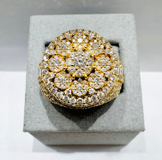10K GOLD MEN’S NATURAL DIAMOND RING 5.75CT, SIZE: 10