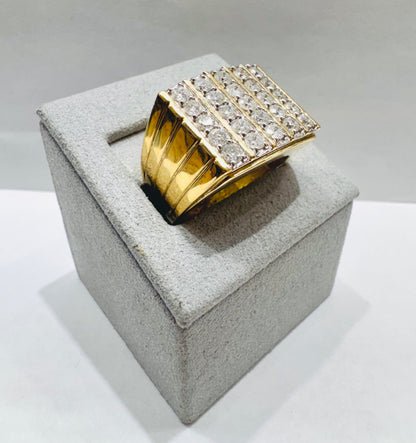 10K GOLD MEN’S NATURAL DIAMOND RING 2.00CT, SIZE: 10