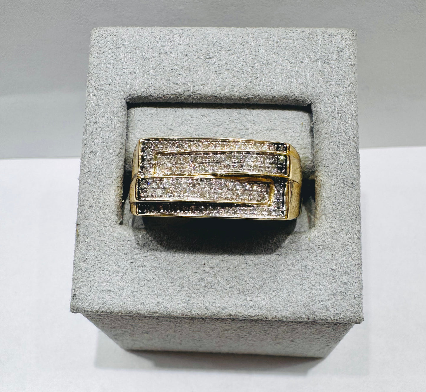10K GOLD MEN’S NATURAL DIAMOND RING 0.29CT, SIZE: 10