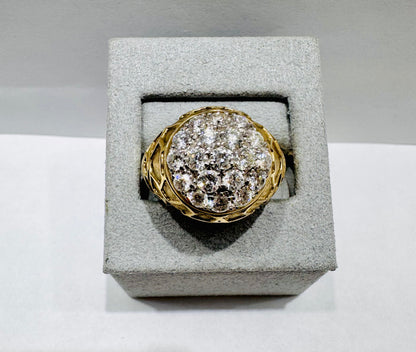 10K GOLD MEN’S NATURAL DIAMOND RING 2.00CT, SIZE: 11