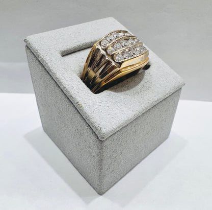 10K GOLD MEN’S NATURAL DIAMOND RING 1.CT, SIZE: 10