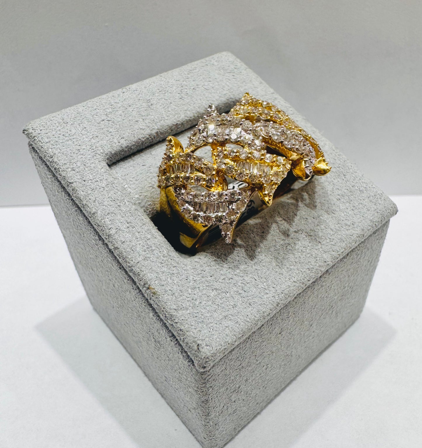 10K GOLD MEN’S NATURAL DIAMOND RING 1.50CT, SIZE: 10