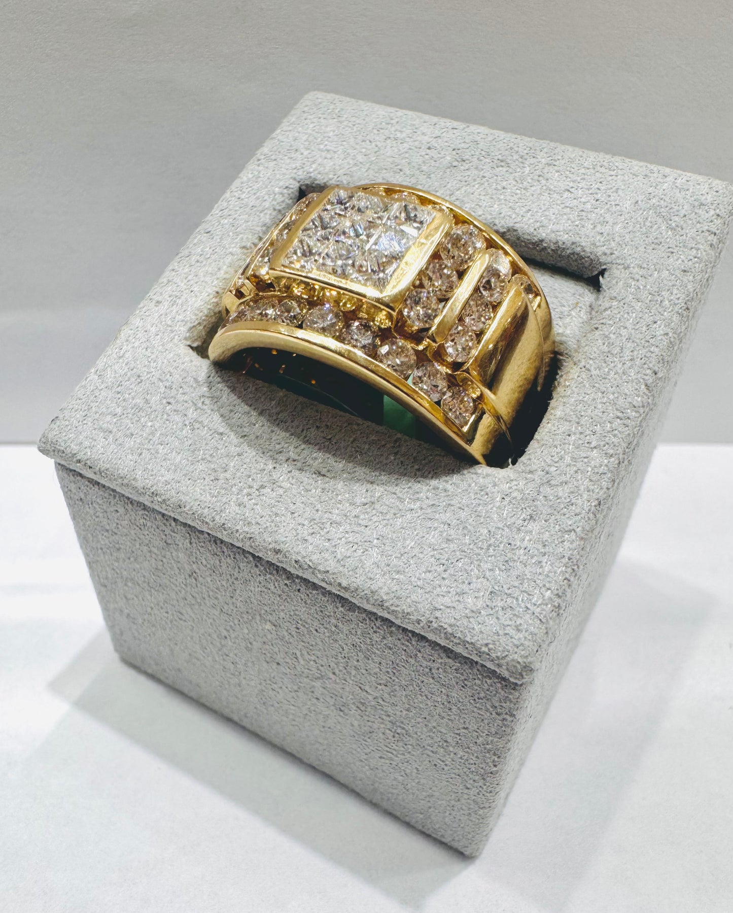 14K GOLD MEN’S NATURAL DIAMOND RING 2.79CT, SIZE: 10