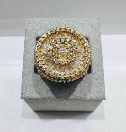 10K GOLD MEN’S NATURAL DIAMOND RING 6.18CTW, SIZE: 10