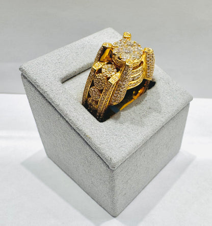 10K GOLD MEN’S NATURAL DIAMOND RING, SIZE: 10