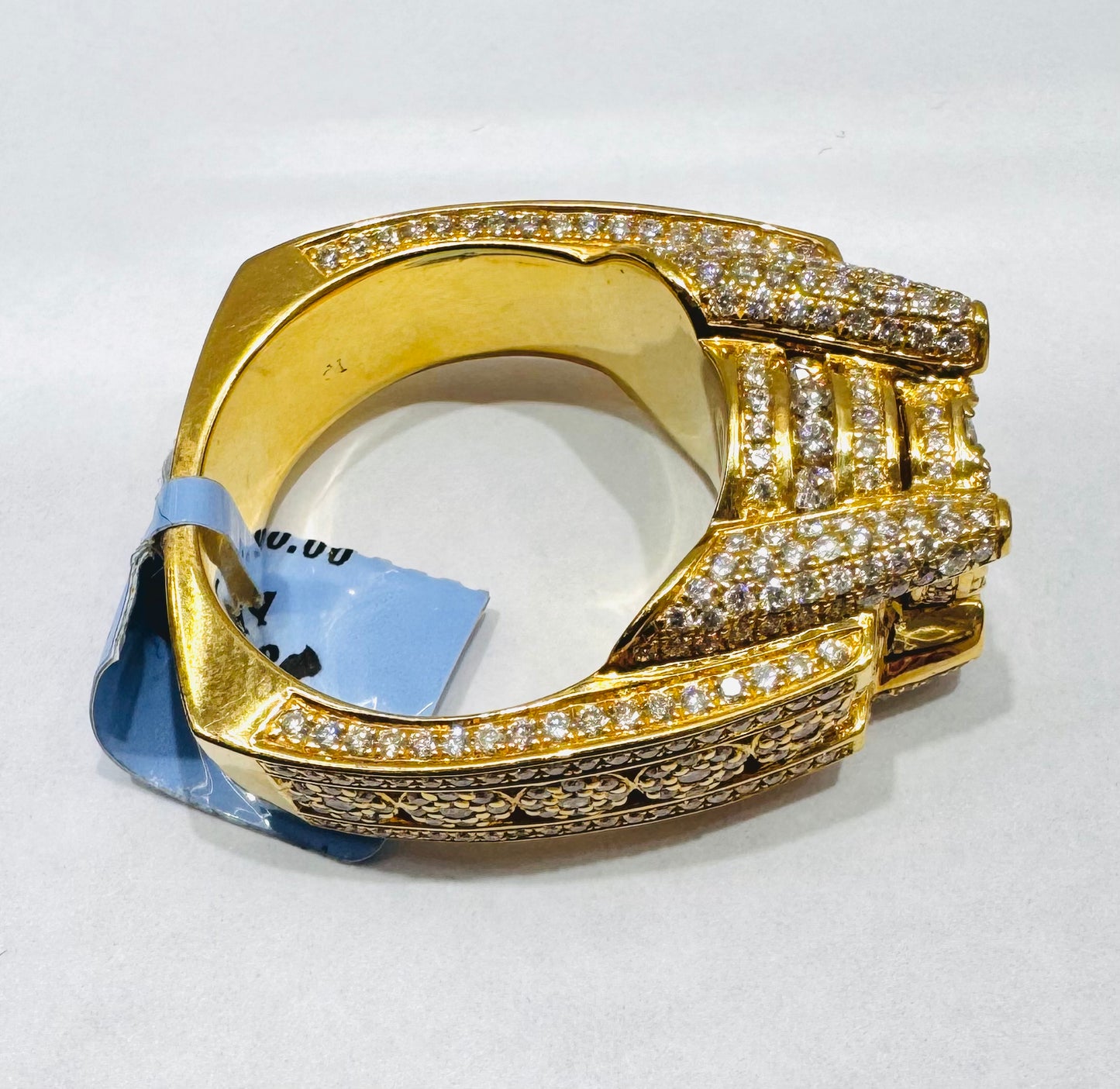 10K GOLD MEN’S NATURAL DIAMOND RING, SIZE: 10