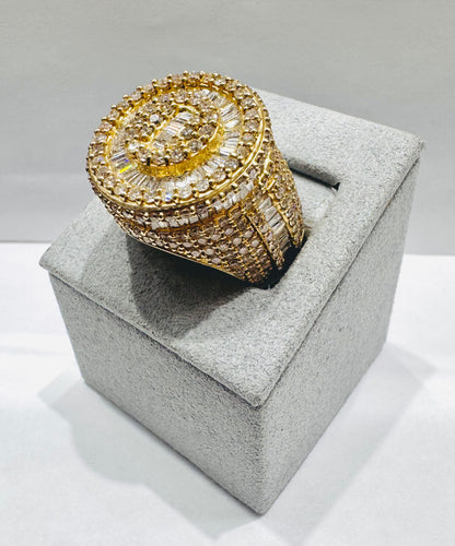 10K GOLD MEN’S NATURAL DIAMOND RING 6.18CTW, SIZE: 10