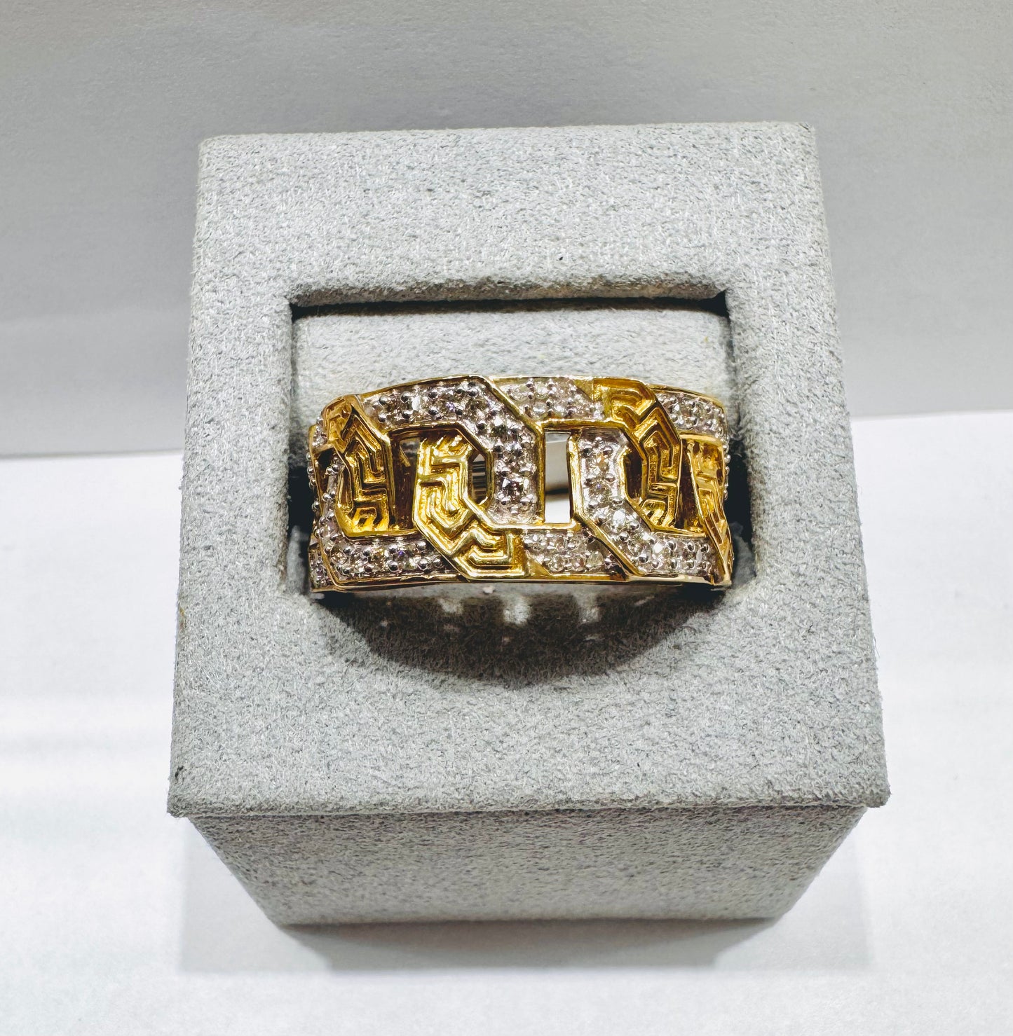 10K GOLD MEN’S NATURAL DIAMOND RING 0.50CT, SIZE: 10