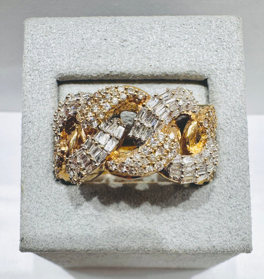 10K GOLD MEN’S NATURAL DIAMOND RING, SIZE: 10
