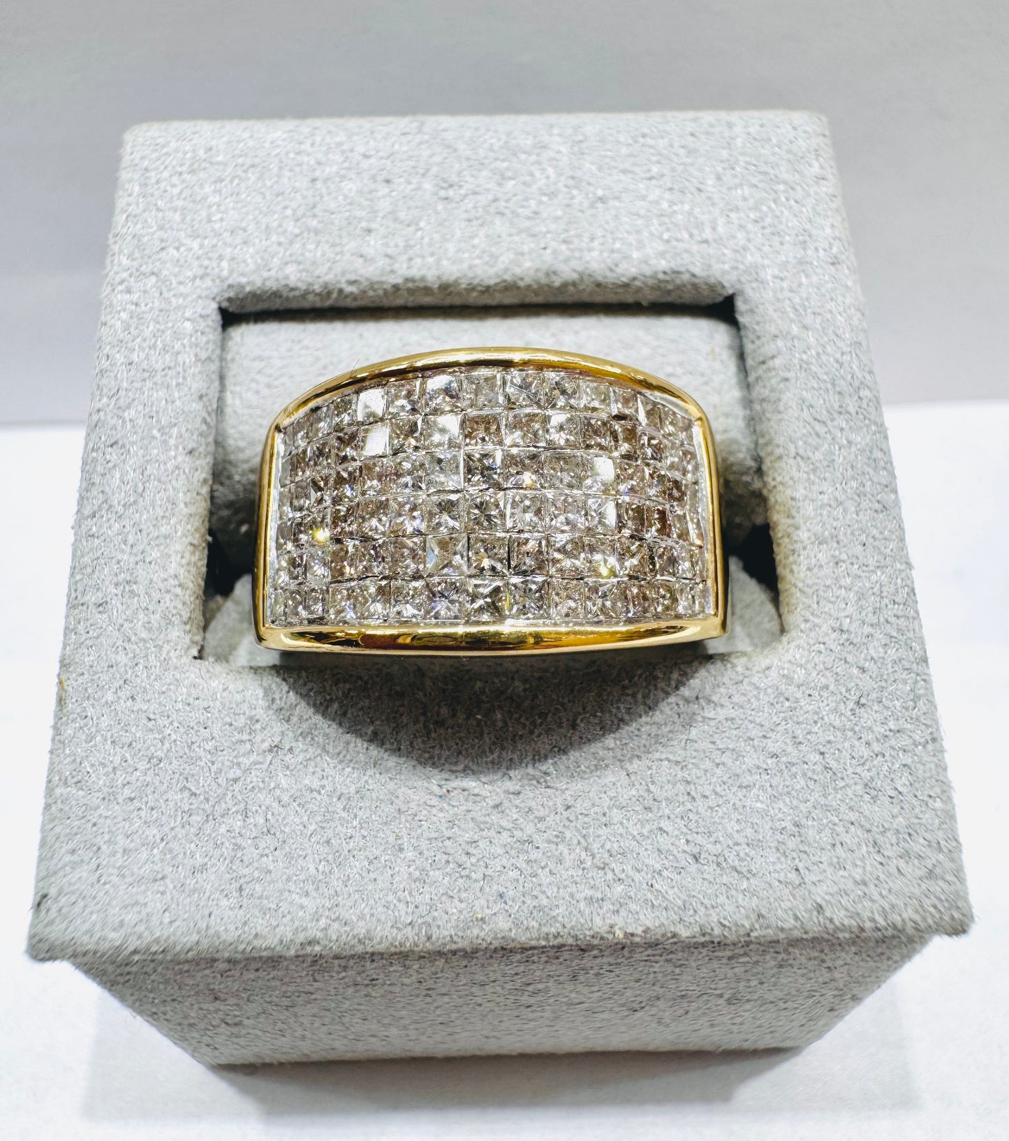 14K GOLD MEN’S NATURAL DIAMOND RING 2.5CT, SIZE: 10