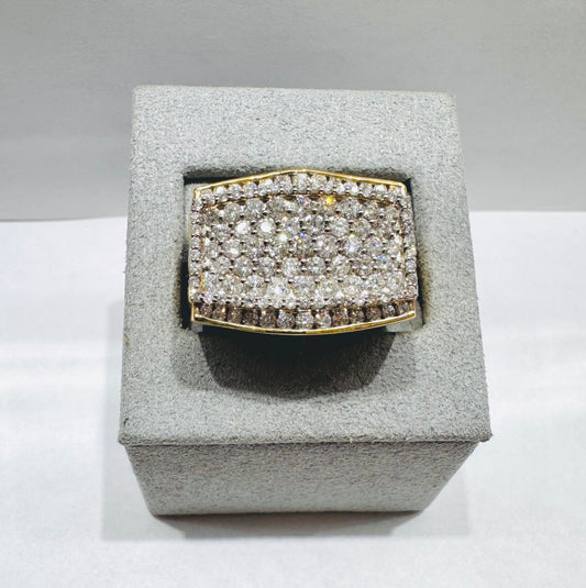 10K GOLD MEN’S NATURAL DIAMOND RING 2.00CT, SIZE: 10