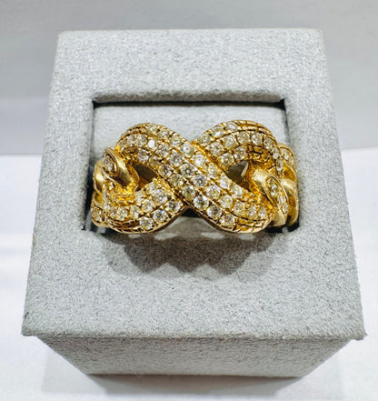 10K GOLD MEN’S NATURAL DIAMOND RING .75CT, SIZE: 10