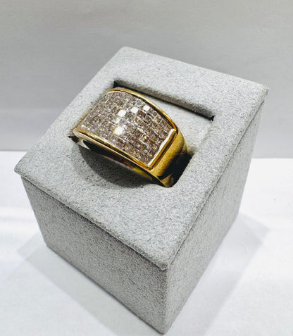 14K GOLD MEN’S NATURAL DIAMOND RING 2.5CT, SIZE: 10