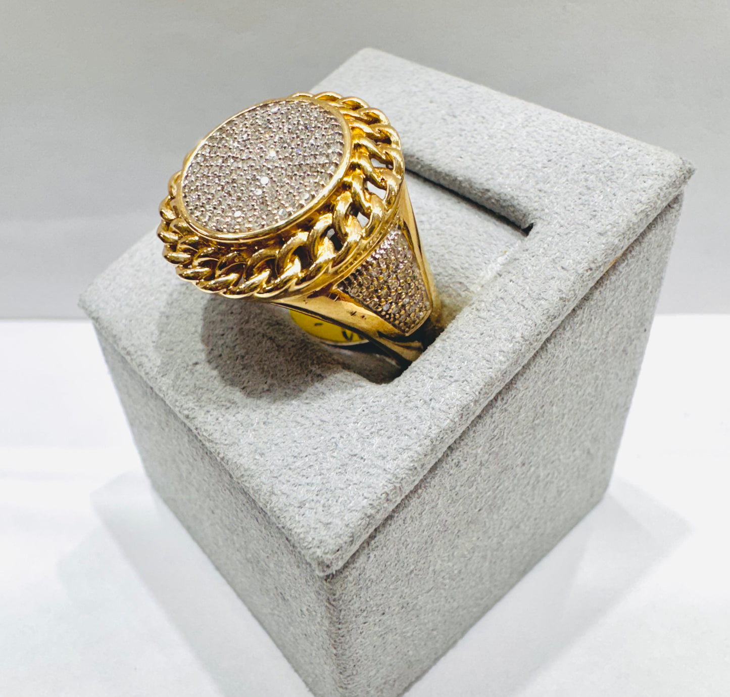 10K GOLD MEN’S NATURAL DIAMOND RING .50CT, SIZE: 10
