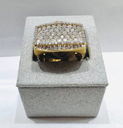 10K GOLD MEN’S NATURAL DIAMOND RING 2.00CT, SIZE: 10