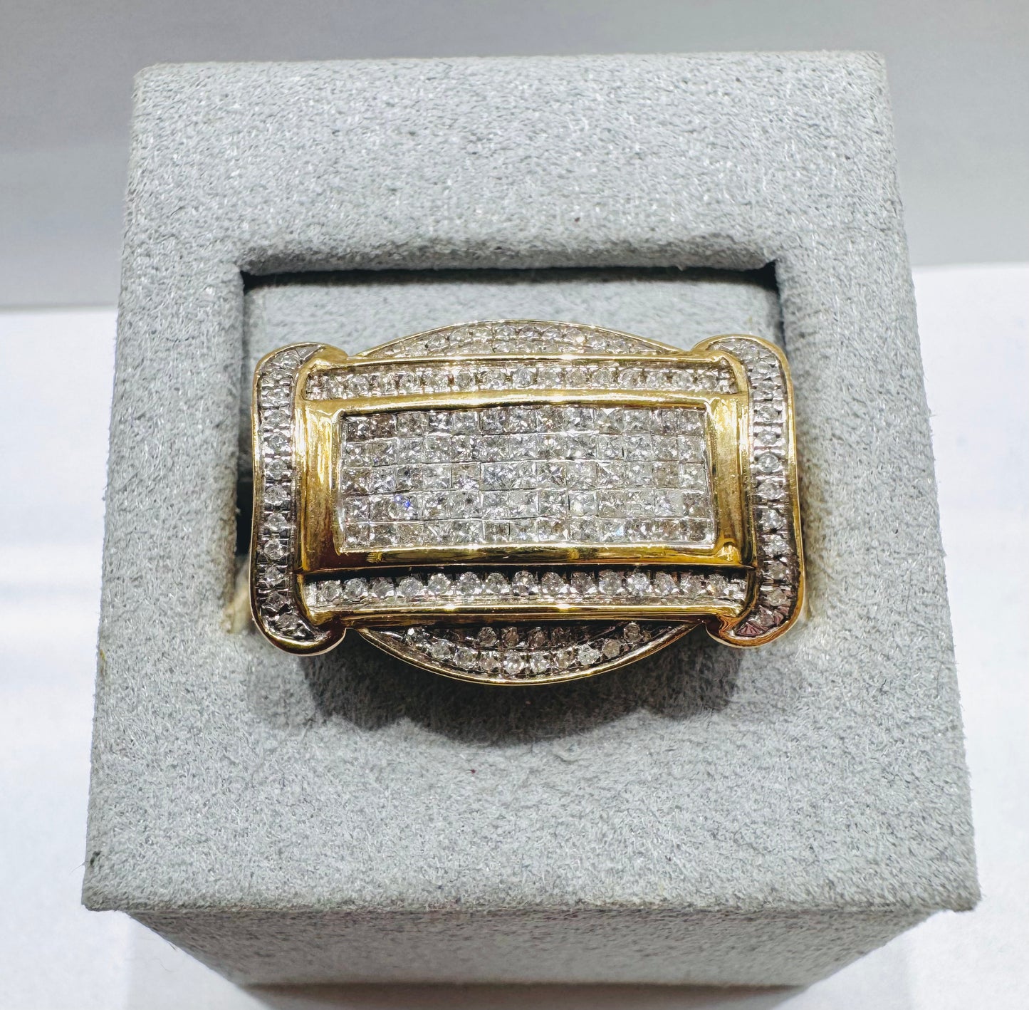 10K GOLD MEN’S NATURAL DIAMOND RING 0.75CT, SIZE: 10
