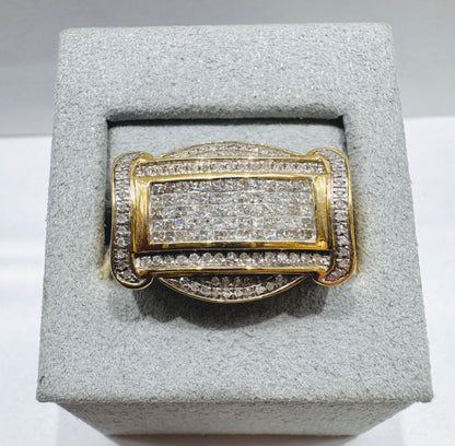 10K GOLD MEN’S NATURAL DIAMOND RING 0.75CT, SIZE: 10