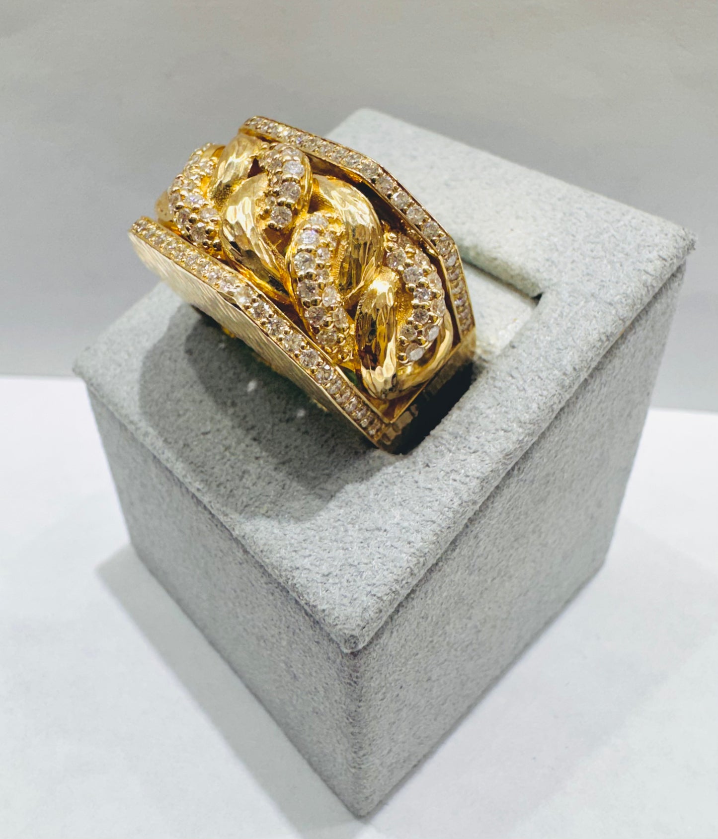 14K GOLD MEN’S NATURAL DIAMOND RING 1.50CT, SIZE: 10