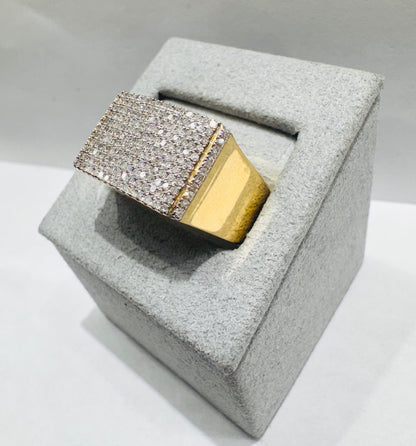 10K GOLD MEN’S NATURAL DIAMOND RING 1.CT, SIZE: 10