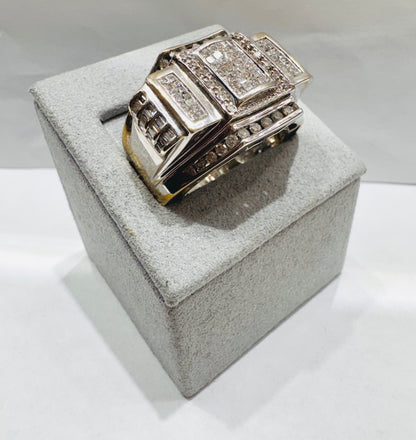 14K WHITE GOLD MEN’S NATURAL DIAMOND RING 3.00tw, SIZE: 12