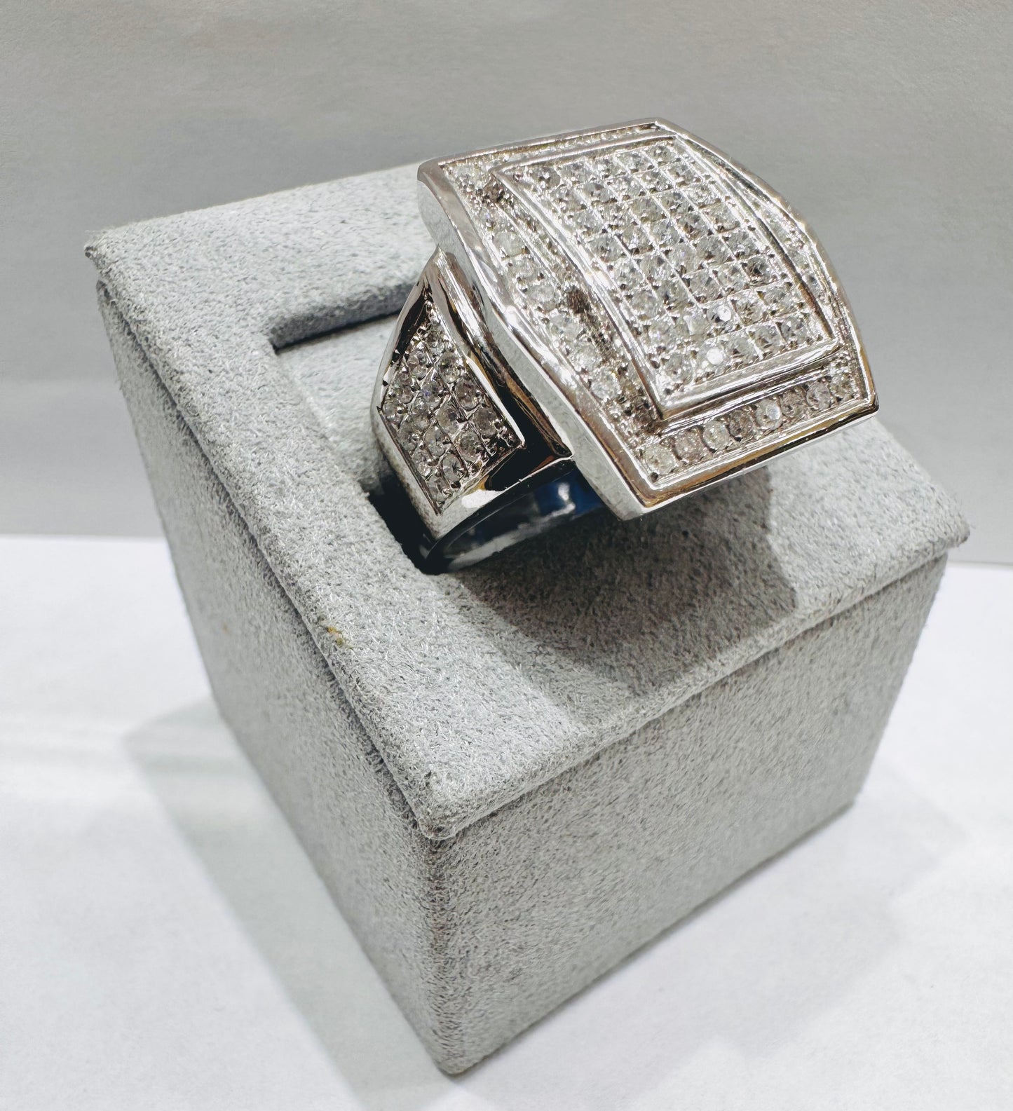 10K WHITE GOLD MEN’S NATURAL DIAMOND RING 2.60CT, SIZE: 10