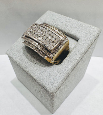 10K WHITE GOLD MEN’S NATURAL DIAMOND RING 1.50CTW, SIZE: 7