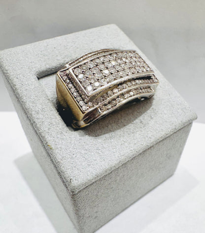 10K WHITE GOLD MEN’S NATURAL DIAMOND RING 1.50CTW, SIZE: 7