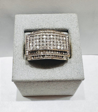 10K WHITE GOLD MEN’S NATURAL DIAMOND RING 1.50CTW, SIZE: 7