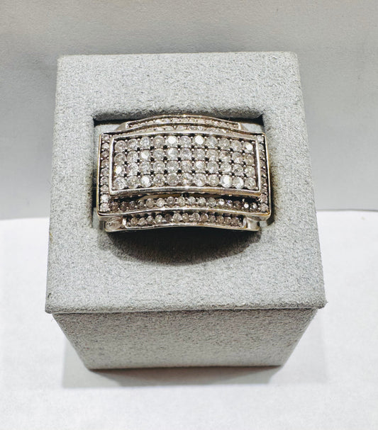 10K WHITE GOLD MEN’S NATURAL DIAMOND RING 1.50CTW, SIZE: 7