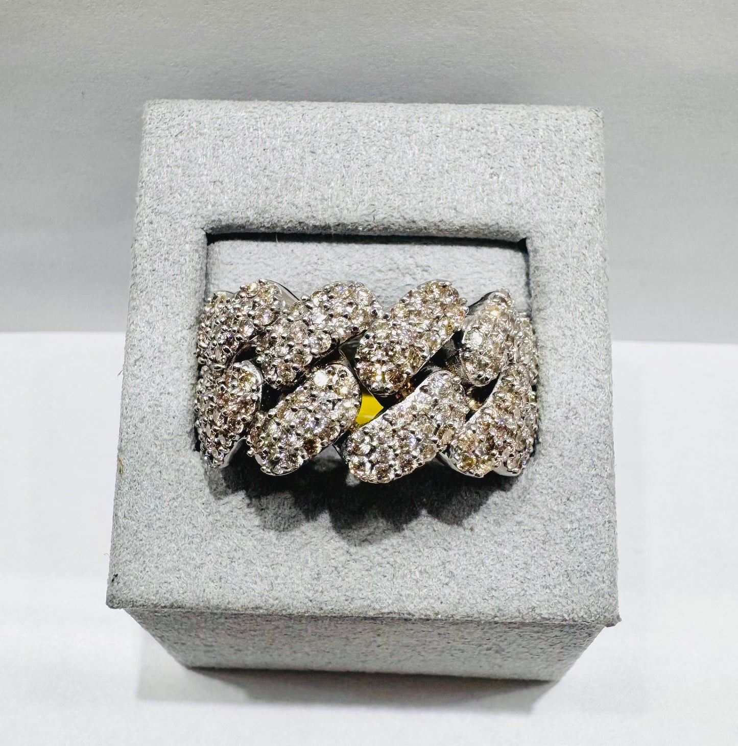 10K WHITE GOLD MEN’S NATURAL DIAMOND RING 2.CT, SIZE: 10
