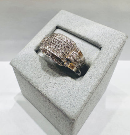 10K WHITE GOLD MEN’S NATURAL DIAMOND RING 0.50CT, SIZE: 10.5