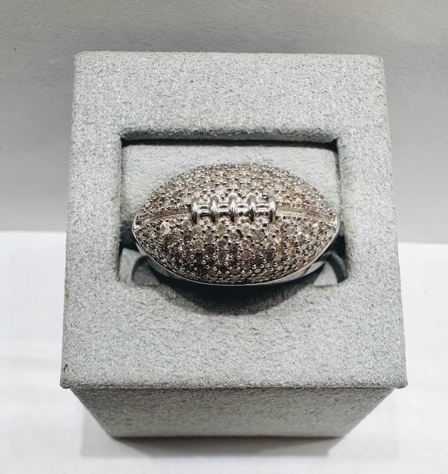 10K WHITE GOLD MEN’S NATURAL DIAMOND RING 1.25CT, SIZE: 10.5