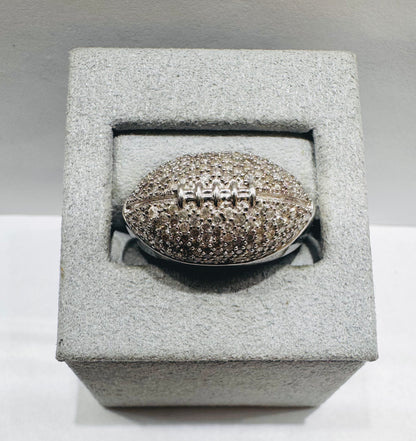 10K WHITE GOLD MEN’S NATURAL DIAMOND RING 1.25CT, SIZE: 10.5