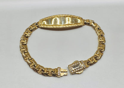 10K GOLD BABY HOLLOW CHINO LINK BRACELET 6.5”, WEIGHT: 6.8gm, WIDTH: 5mm