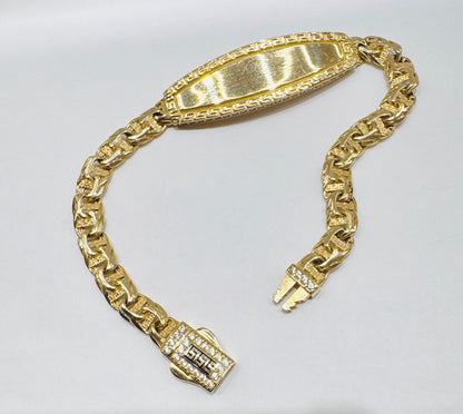 10K GOLD BABY HOLLOW CHINO LINK BRACELET 6.5”, WEIGHT: 6.8gm, WIDTH: 5mm