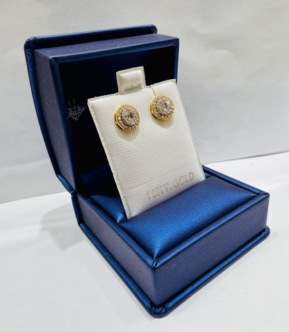 10K GOLD NATURAL DIAMOND EARRINGS 0.62CT