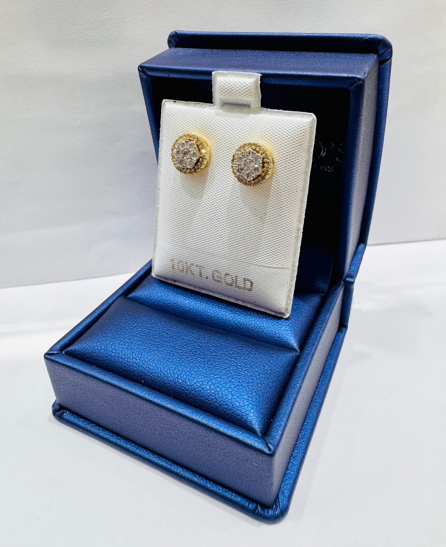 10K GOLD NATURAL DIAMOND EARRINGS 0.60CT
