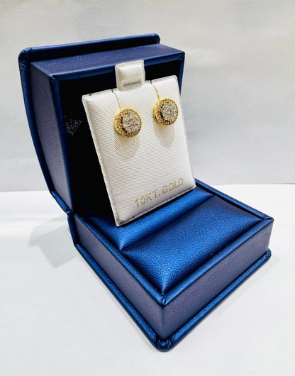 10K GOLD NATURAL DIAMOND EARRINGS 0.60CT
